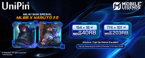 MLBB x Naruto 2.0! Top Up Pakai Ewallet Diskon 15Ribu!